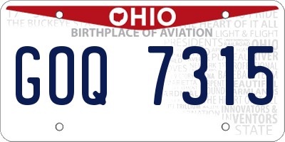 OH license plate GOQ7315