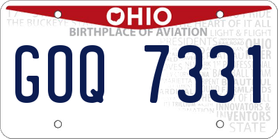 OH license plate GOQ7331