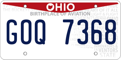 OH license plate GOQ7368
