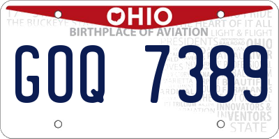 OH license plate GOQ7389