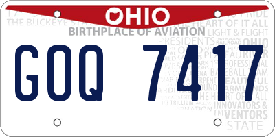 OH license plate GOQ7417