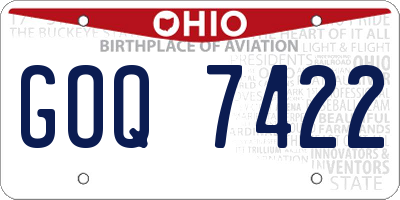 OH license plate GOQ7422