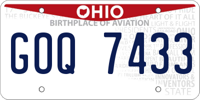 OH license plate GOQ7433