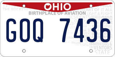 OH license plate GOQ7436