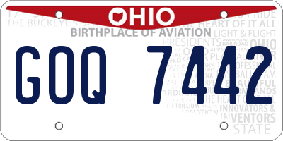 OH license plate GOQ7442