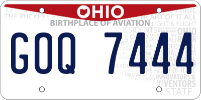 OH license plate GOQ7444