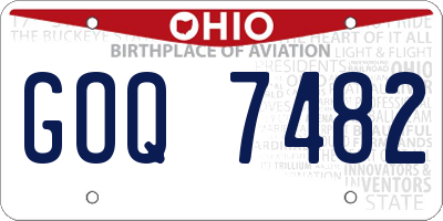 OH license plate GOQ7482