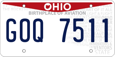 OH license plate GOQ7511