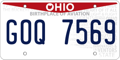 OH license plate GOQ7569