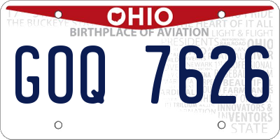 OH license plate GOQ7626