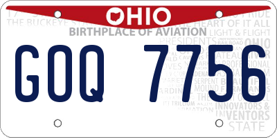 OH license plate GOQ7756