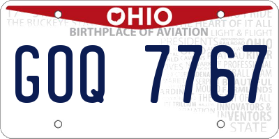 OH license plate GOQ7767