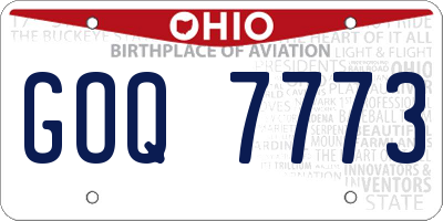 OH license plate GOQ7773