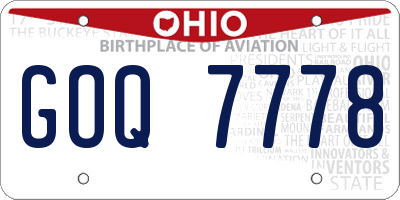 OH license plate GOQ7778