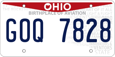 OH license plate GOQ7828
