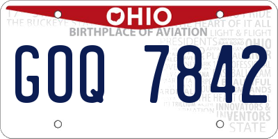 OH license plate GOQ7842
