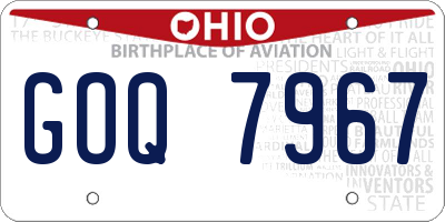 OH license plate GOQ7967
