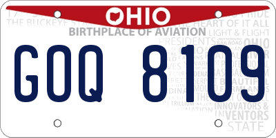 OH license plate GOQ8109
