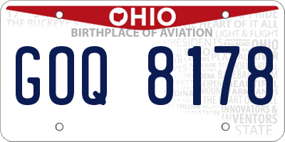 OH license plate GOQ8178