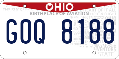 OH license plate GOQ8188