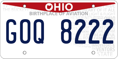 OH license plate GOQ8222