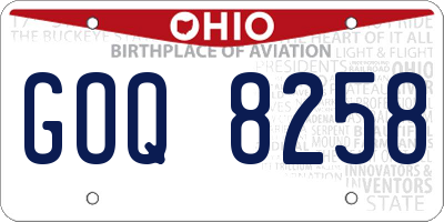 OH license plate GOQ8258