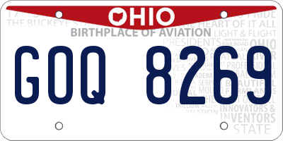 OH license plate GOQ8269