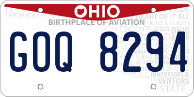 OH license plate GOQ8294