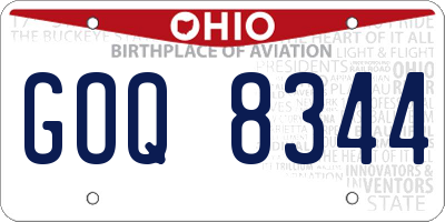 OH license plate GOQ8344