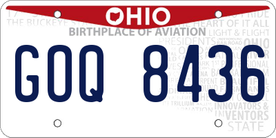 OH license plate GOQ8436