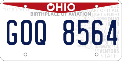 OH license plate GOQ8564