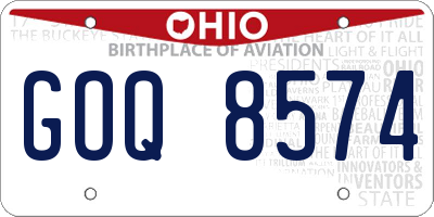 OH license plate GOQ8574