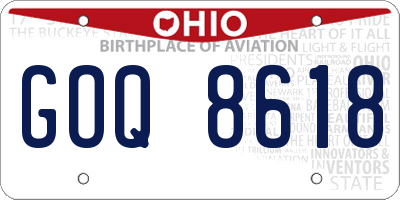 OH license plate GOQ8618