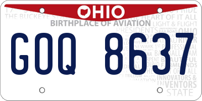 OH license plate GOQ8637