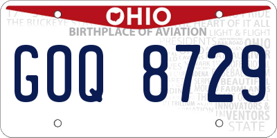 OH license plate GOQ8729