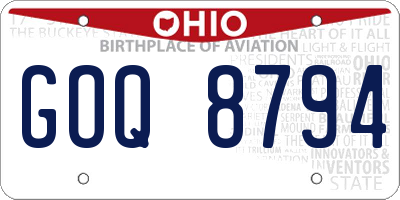 OH license plate GOQ8794