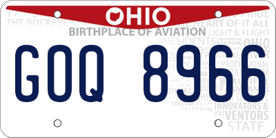 OH license plate GOQ8966