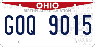 OH license plate GOQ9015