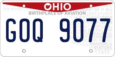 OH license plate GOQ9077