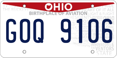 OH license plate GOQ9106