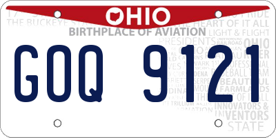 OH license plate GOQ9121
