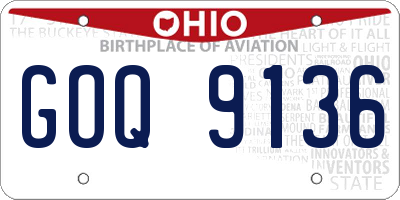 OH license plate GOQ9136