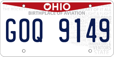 OH license plate GOQ9149