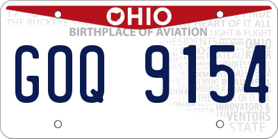 OH license plate GOQ9154