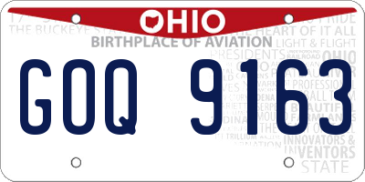 OH license plate GOQ9163