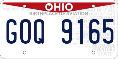 OH license plate GOQ9165