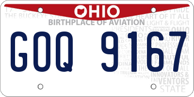 OH license plate GOQ9167