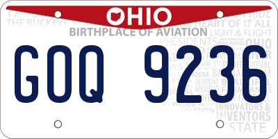 OH license plate GOQ9236