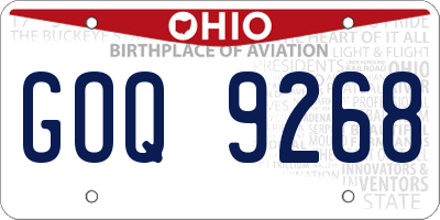 OH license plate GOQ9268