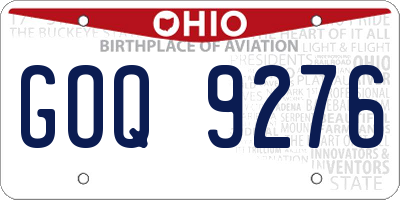 OH license plate GOQ9276
